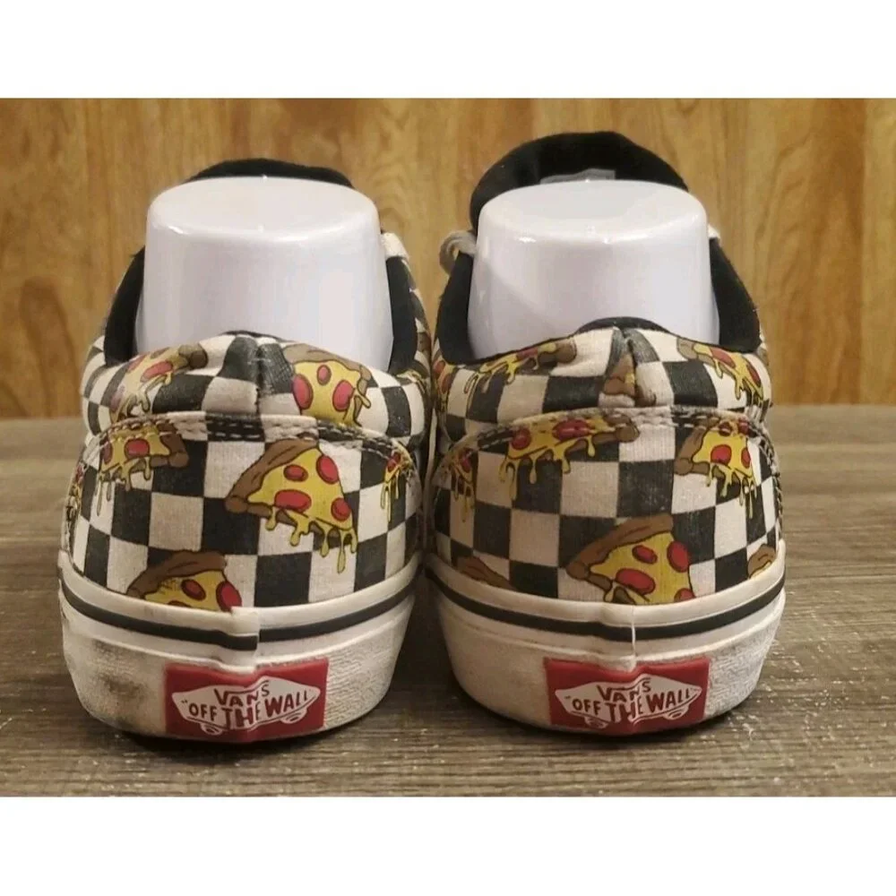 Vans Skate Shoe Tie Sneaker Shoes‎ Youths Size 6 Pizza Checkerboard